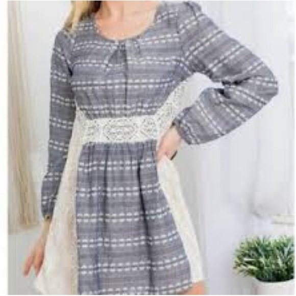 NWT Anthropologie Ryu Lace Cutout Peasant Dress Size L - Picture 1 of 16